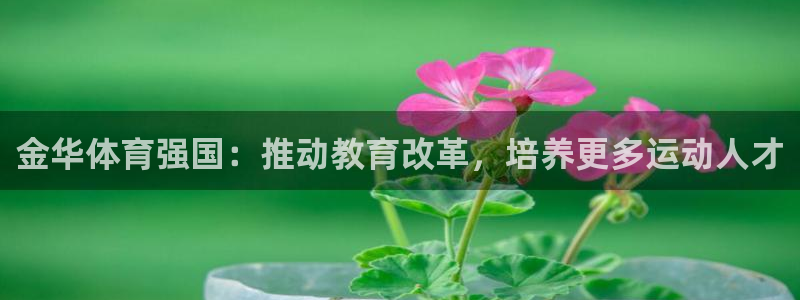 球速体育：金华体育强国：推动教育改革，培养更多运动人才